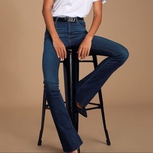 Lulu’s Kenton Dark Mid Rise Flare Jean